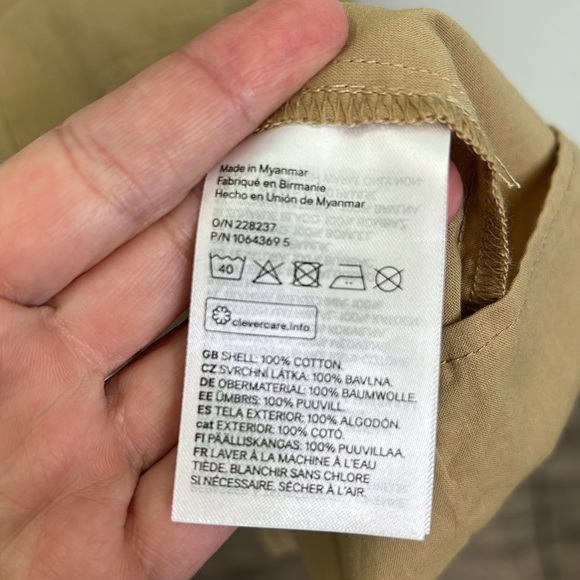 H&M - NWT Flounce Trimmed V Neck Ruffle Neckline Beige Maxi Dress Size XS - Picture 12 of 13